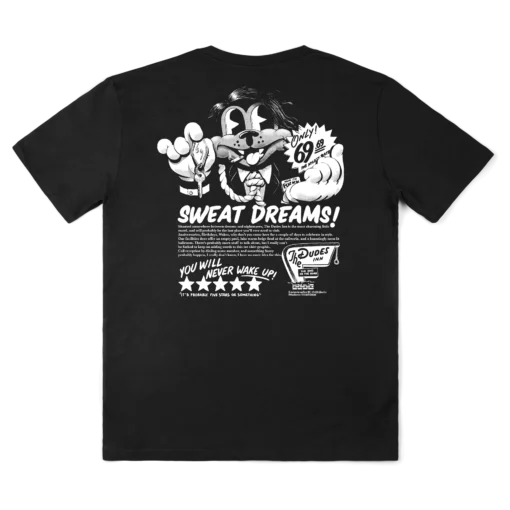 Camiseta THE DUDES manga corta para hombre SWEAT DREAMS BLACK Ref.1005102-Spring 23 negra