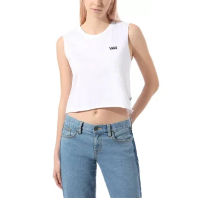 Camiseta Mujer VANS tirantes para mujer WM JUNIOR V MUSCLE CROP blanca Ref. VN0A4DNGWHT1 blanca