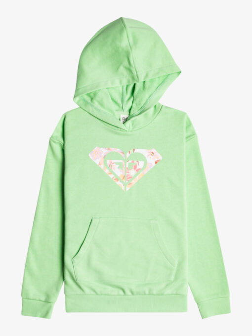 Sudadera ROXY niña con capucha Happiness Forever Ref. ERGFT03815 (ged0) Pistachio Green verde claro con logo pecho