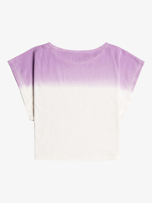 Camiseta ROXY niña manga corta de corte cuadrado Rock With U (wbk0) Ref. ERGZT03970 blanca y lila