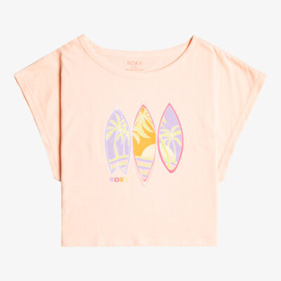 Camiseta ROXY niña manga corta Rock With U (mdr0) Tropical Peach Ref. ERGZT03971 rosa claro