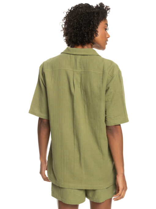 Camisa top ROXY manga corta para Mujer Aloha Sunset Loden Green (gng0) Ref. ERJWT03574 verde