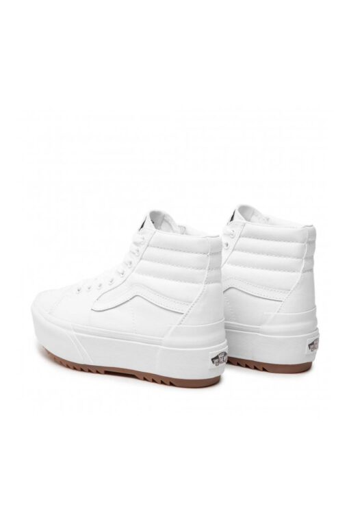 Zapatillas altas plataforma VANS chica SK8-HI STACKED TRUE WHITE Ref. VN0A4BTWL5R1 blancas