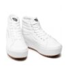 Zapatillas altas plataforma VANS chica SK8-HI STACKED TRUE WHITE Ref. VN0A4BTWL5R1 blancas