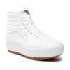 Zapatillas altas plataforma VANS chica SK8-HI STACKED TRUE WHITE Ref. VN0A4BTWL5R1 blancas