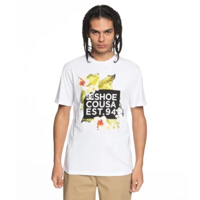 Camiseta DC HIBY BOXY SS -WBBO manga corta para hombre ref. EDYZT03750 blanca logo pecho grande