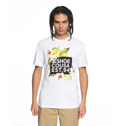 Camiseta DC HIBY BOXY SS -WBBO manga corta para hombre ref. EDYZT03750 blanca logo pecho grande
