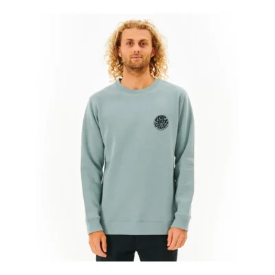 Sudadera Hombre RIP CURL Cuello redondo Wetsuit Icon Crew ref. CFEHN9 mineral blue -azul