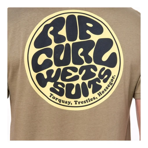 Camiseta RIP CURL hombre manga corta surfera PASSAGE SS TEE ref-01VMTE washed moss-khaki