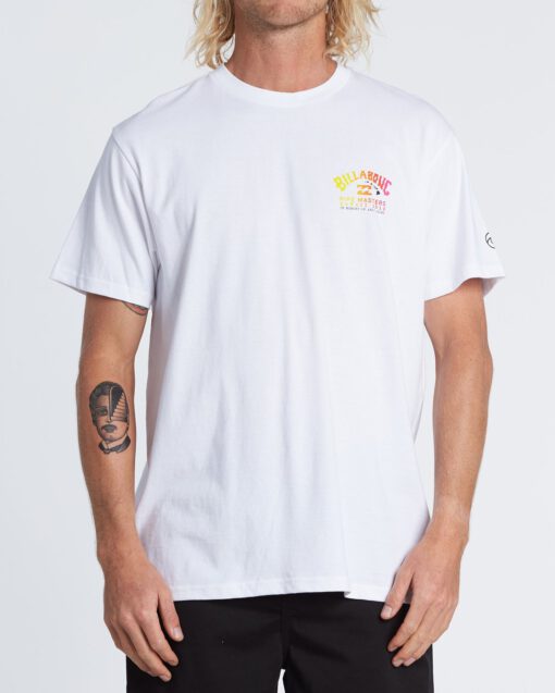 Camiseta BILLABONG para hombre manga corta surfera PIPE MASTERS SS TEE ref-S1SS74BIP0 WHITE-blanca