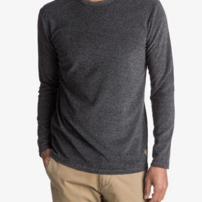 Jersey QUIKSILVER de tacto super suave para hombre cuello redondo After Surf - Top de manga larga ref-EQYKT03599 (KTFH)gris