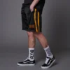 Pantalón corto DOLLY NOIR GOAT Playmaker Easyshorts BLACK PA444-PS-01 BLACK con franjas amarillas
