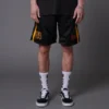 Pantalón corto DOLLY NOIR GOAT Playmaker Easyshorts BLACK PA444-PS-01 BLACK con franjas amarillas