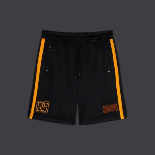 Pantalón corto DOLLY NOIR GOAT Playmaker Easyshorts BLACK PA444-PS-01 BLACK con franjas amarillas