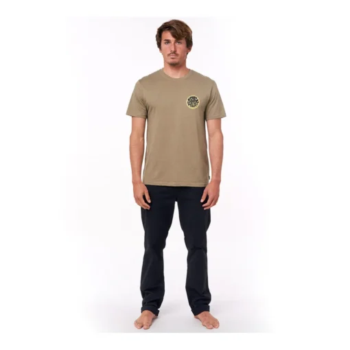 Camiseta RIP CURL hombre manga corta surfera PASSAGE SS TEE ref-01VMTE washed moss-khaki