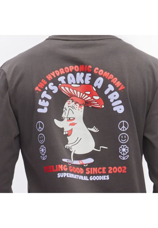 Camiseta Hombre HYDROPONIC manga larga MUSHROOM LS Ref. 22511-01 chsrcoal gris