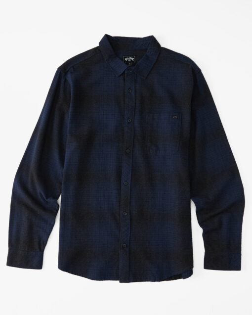 Camisa BILLABONG de Manga Larga franela Hombre Coastline flannel Ref. F1SH23 BIF2 DARK BLUE -azul marino cuadros negros