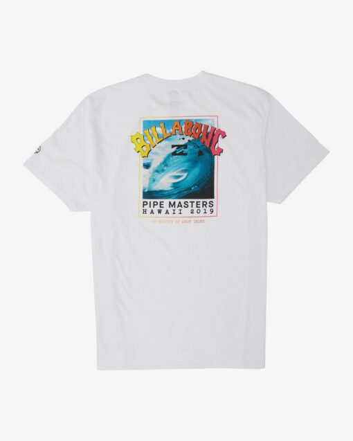 Camiseta BILLABONG para hombre manga corta surfera PIPE MASTERS SS TEE ref-S1SS74BIP0 WHITE-blanca