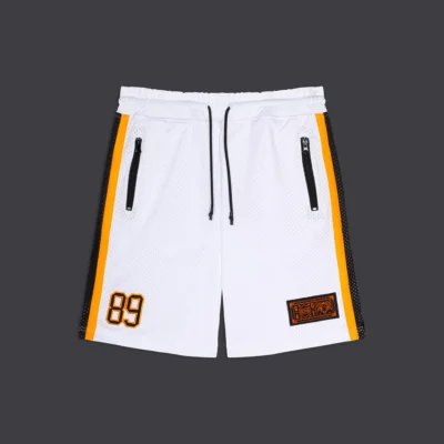 Pantalón corto DOLLY NOIR GOAT Playmaker Easyshorts White PA444-PS-02 Blanco con franjas amarillas y negras