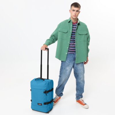 MALETA CABINA AVIÓN EASTPAK Tranverz S con seguridad EK61L5A8 Broad Blue azul mediterráneo