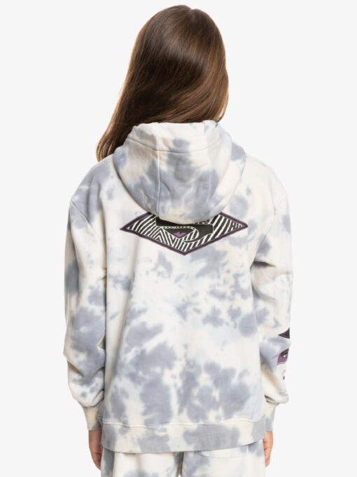 Sudadera niño Quiksilver con capucha Diamond Heritage Grey Violet Tie Dye 231 (sfv6) Ref. EQBFT03823 tie dye