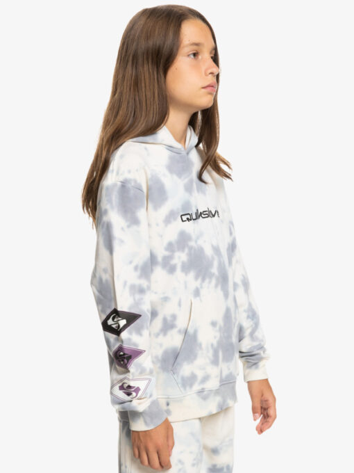 Sudadera niño Quiksilver con capucha Diamond Heritage Grey Violet Tie Dye 231 (sfv6) Ref. EQBFT03823 tie dye