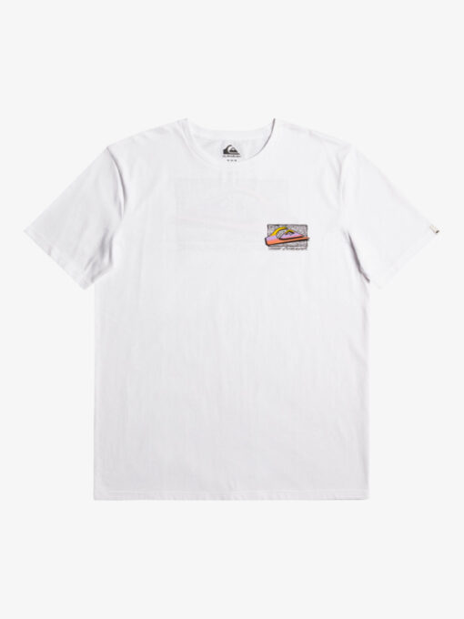 Camiseta QUIKSILVER manga corta niño surfera Retro Fade Ref. EQBZT04597 (wbb0) blanca logo pecho