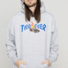 Sudadera THRASHER Hombre con capucha COP CAR HOOD Hoodie GRAY Ref. 145314 GRIS logo coche policia en llamas