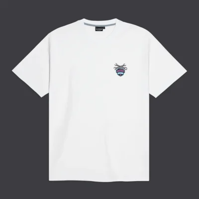 Camiseta DOLLY NOIRE hombre manga corta KIDDKEO PIT STOP WHITE Ref. TS589-TA-01 blanca