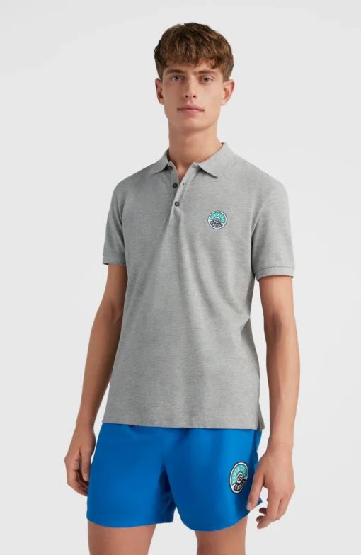 Polo piqué O'NEILL manga corta para hombre SURF STATE POLO Ref. 2600009 casual wear men-SILVER MELEE-gris claro