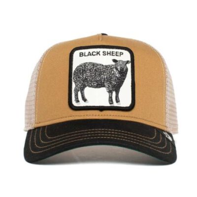 Gorra animales GOORIN BROS Trucker ajustable y con rejilla Black Sheep Oveja negra -beige y marrón