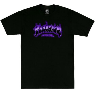 Camiseta THRASHER Hombre manga corta AIRBRUSH T-Shirt Ref. 145315BLACK- negra con logo morado
