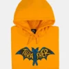 Sudadera THRASHER Hombre con capucha BAT HOOD magazine GOLG Ref. 145214 amarillo logo murcielago