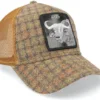 Gorra animales GOORIN BROS bisonte rejilla y ajustable Trucker HARD cuadros marrón