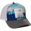 Gorra animales GOORIN BROS buho nival rejilla y ajustable Trucker ICE COLD azul y gris