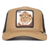 Gorra animales GOORIN BROS THE KING LION black León marrón brillante y negra