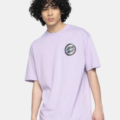 Camiseta SANTA CRUZ skate Hombre manga corta HOLO FLAMED DOT T-SHIRT ref SCA TEE 8789 digital laverder -lila