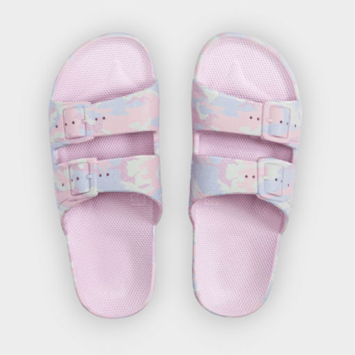 Chanclas FREEDOM MOSES Unisex veganas Perfumadas Ref. FM-CMPR-CAMO PARMA rosa tie dye