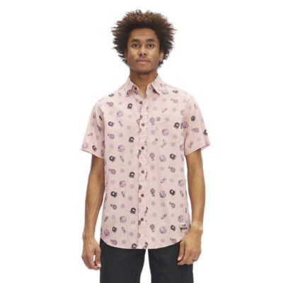 Camisa HYDROPONIC Manga corta Hombre divertida DBZ CAPSULE SH ref-23043 ROSE-rosa salmón