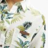 Camisa HYDROPONIC Manga corta Hombre divertida MAKAHOKI SH ref-23049 WHITE TROPICAL -blanca con piñas