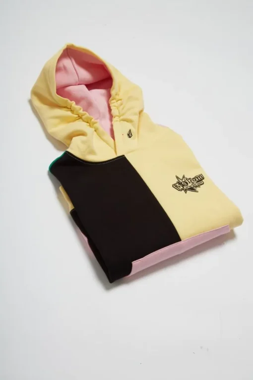 Sudadera VOLCOM niño con capucha Entertainment Boy Dawn Yellow ref-C4112300 (DNY) negro-rosa -amarillo