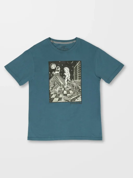 Camiseta VOLCOM manga corta niño skate STONE ENCHANTMENT SST ref-C5212303 (CZB) Azul petrol