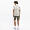 Camisa HYDROPONIC Manga corta Hombre estampada HIBISCUS SH ref-23045 STONE -Marrón y beige