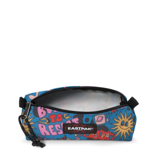 Estuche Eastpak escolar: Benchmark SINGLE EK3727D7 Doodle blue azul con dibujos