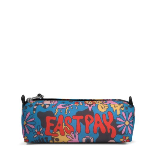 Estuche Eastpak escolar: Benchmark SINGLE EK3727D7 Doodle blue azul con dibujos