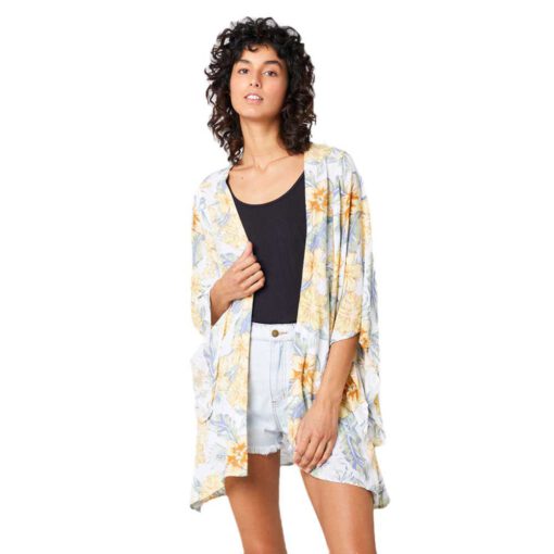 Kimono RIP CURL para mujer ALWAYS SUMMER Ref. 018WSH white- Estampado con flores