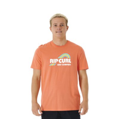 Camiseta Hombre RIP CURL manga corta SURF REVIVAL REF-03NMTE-PEACH salmon