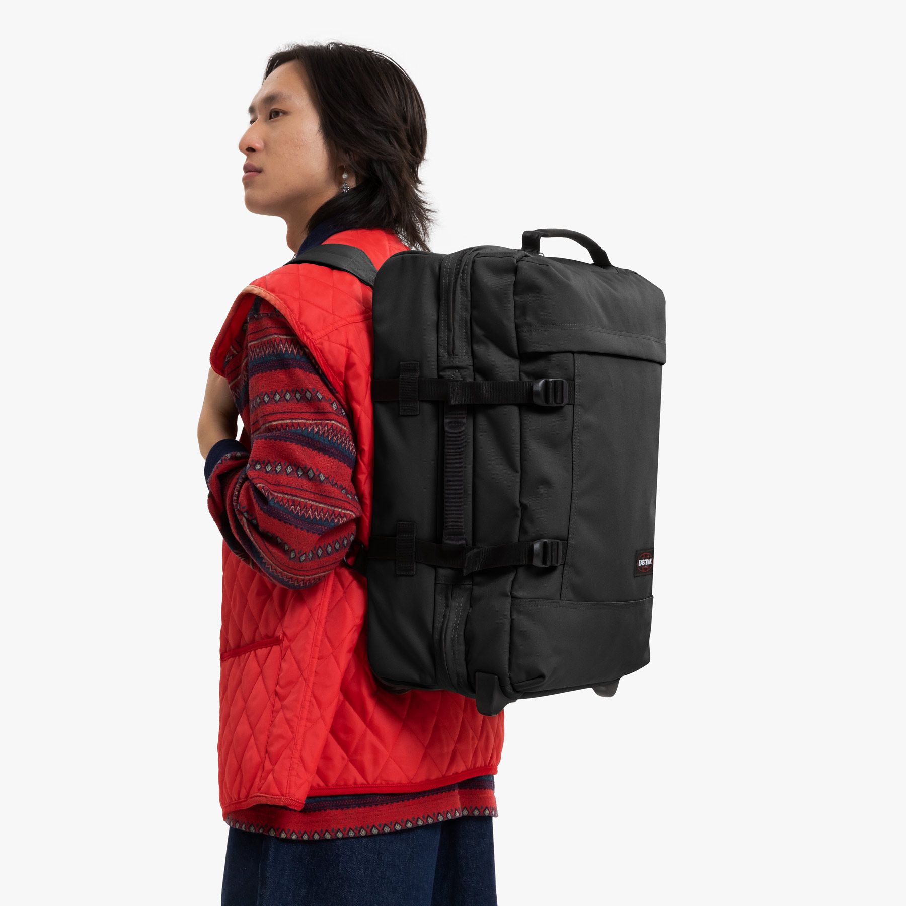 MALETA CABINA AVIÓN EASTPAK Strapverz S Black negro