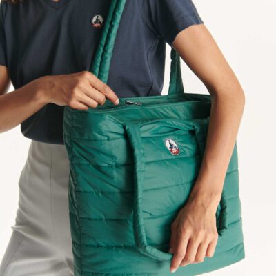 Bolso Jott NITA de plumas Chica SS23UTOT10 - 249 dark green SAC SHOPPING BASIC Justoverthetop verde oscuro