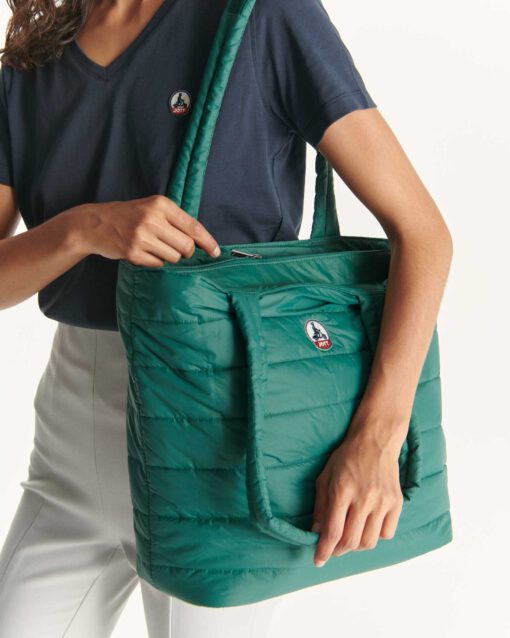 Bolso Jott NITA de plumas Chica SS23UTOT10 - 249 dark green SAC SHOPPING BASIC Justoverthetop verde oscuro